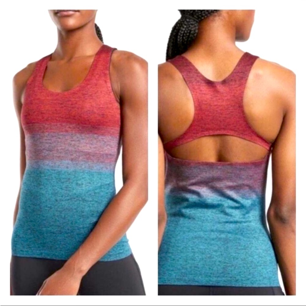 NWOT Athleta Relay Razorback Ombre Tank S